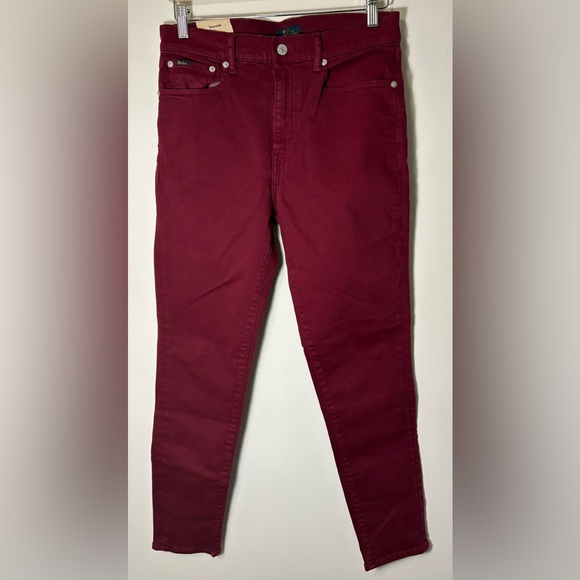 Ralph Lauren Denim - NWT Women’s Polo Ralph Lauren High Stretch Burgundy Jeans Size 29R skuB2